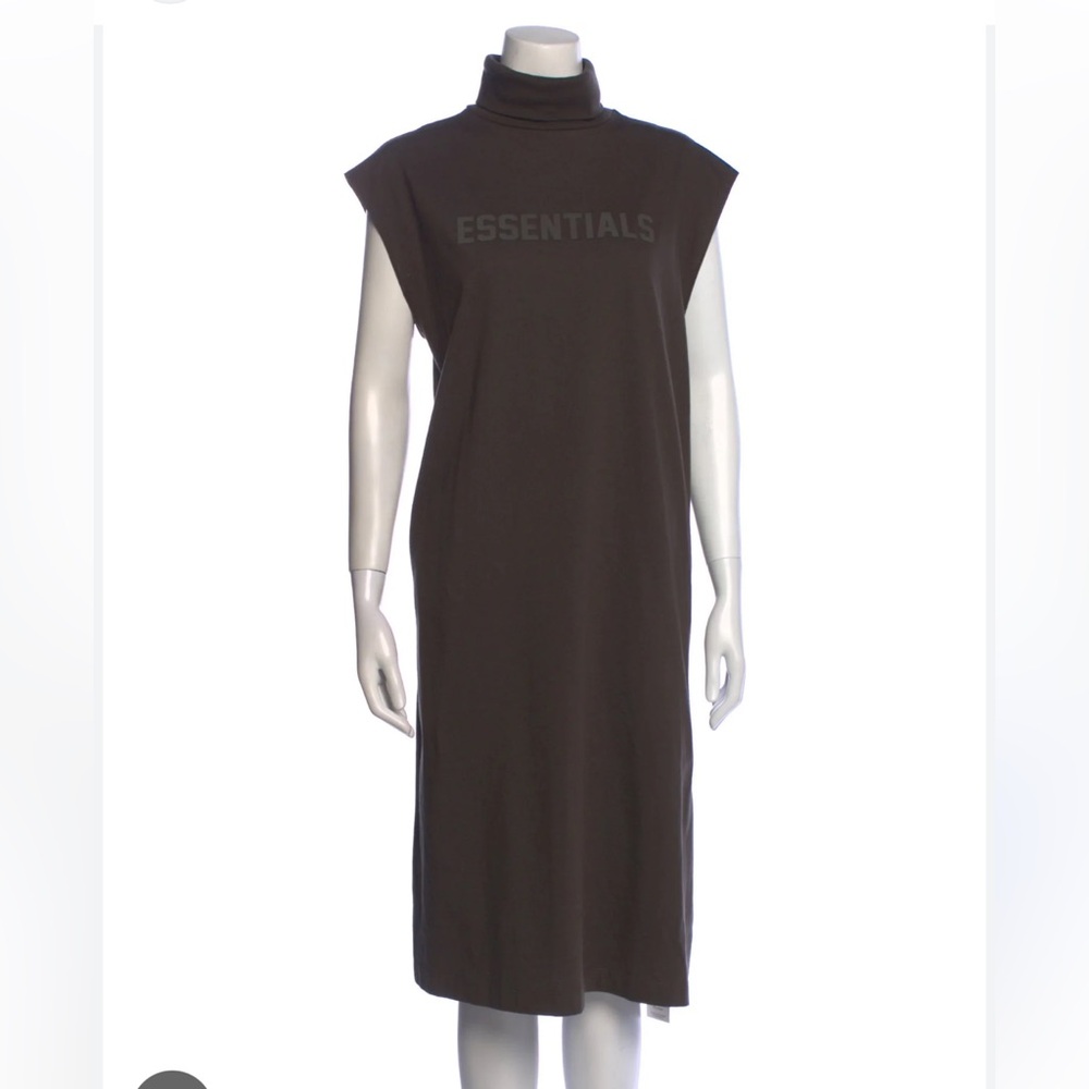 Fear of God Essentials charcoal turtleneck dress M